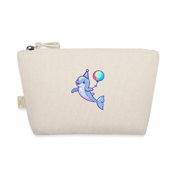 Dolphin Birthday Baby - Organic Pouch - nature - Front