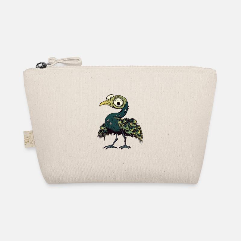 Peacock Bird Halloween Comic Funny Organic Pouch