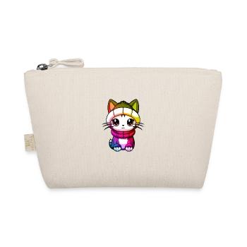 Cat Winter Animal Colorful Comic - Organic Pouch - nature - Front