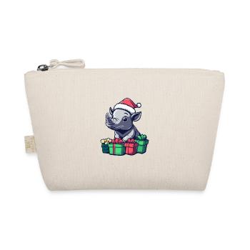 Nashorn Weihnachten Geschenke - Bio-Täschchen - Natur - Vorne