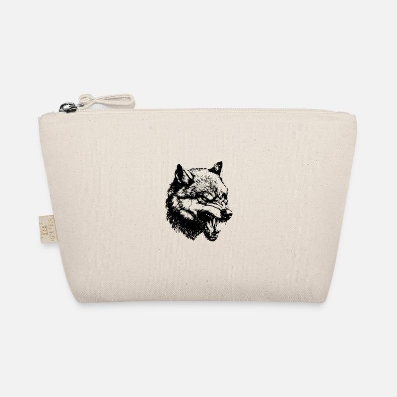 Wolf Kopf Bio-Täschchen