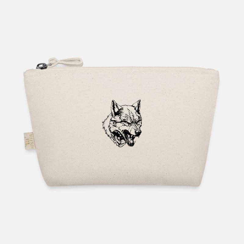 Wolf Porträt Bio-Täschchen