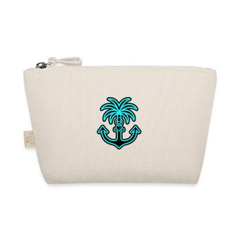 Palm Tree Anchor Heart Love - Organic Pouch - nature - Front