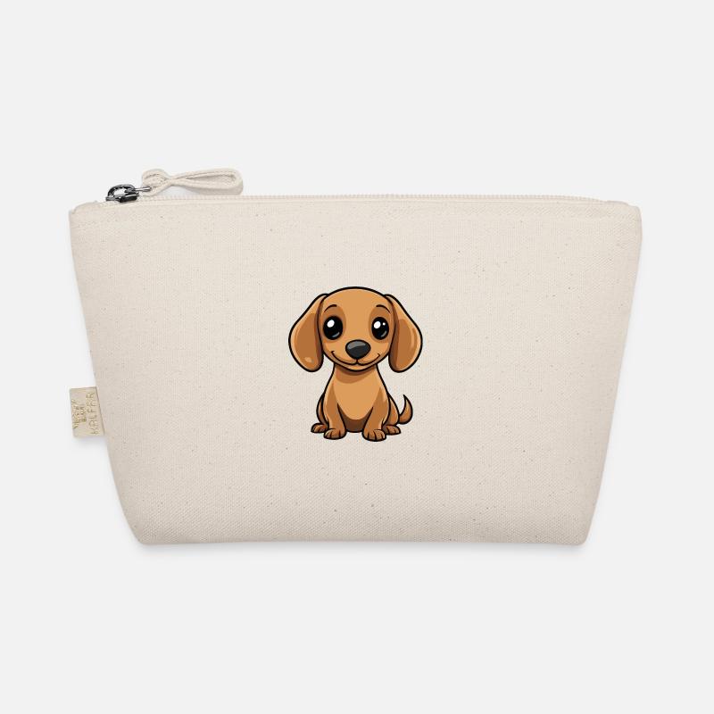 Dackel DachsHund Comic Baby - Bio-Täschchen - Natur