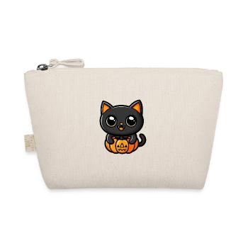 Katze Halloween Kater Cartoon - Bio-Täschchen - Natur - Vorne