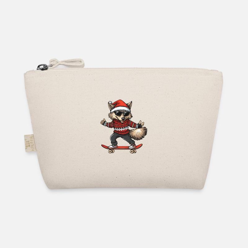 Wolf Christmas Funny Organic Pouch