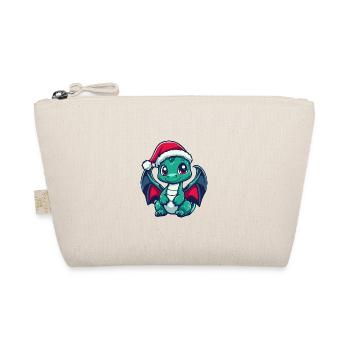 Dragon Christmas Cute - Organic Pouch - nature - Front