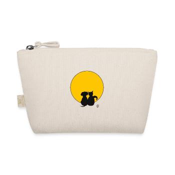 Cat and dog in front of the moon - Organic Pouch - nature - Front