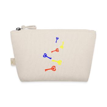 Cœur clé Mariage coloré - Trousse biologique - nature - Devant