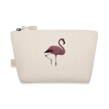 Flamingo rosa pink Geschenkidee - Bio-Täschchen - Natur - Vorne