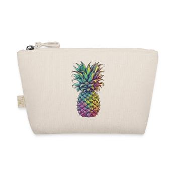 Colorful pineapple in bright colors - Organic Pouch - nature - Front