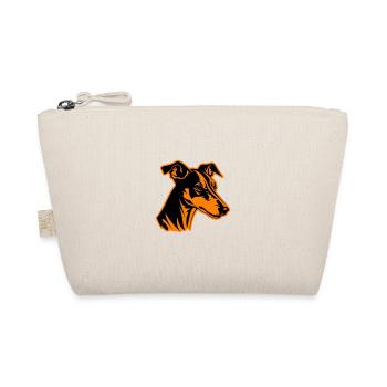 Greyhound Dog Head - Organic Pouch - nature - Front