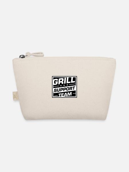 Grill Support Team Grillen Spruch - Bio-Täschchen - Natur - Vorne