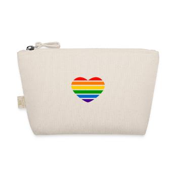 Heart - Rainbow - Organic Pouch - nature - Front