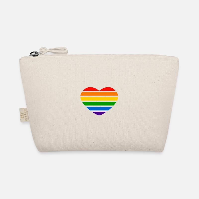 Herz - Regenbogen Bio-Täschchen