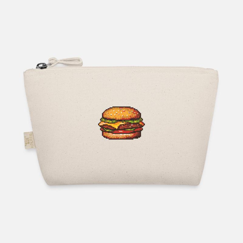 Burger Pixel Icon Organic Pouch