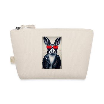 Casual biker old hand heart - Organic Pouch - nature - Front