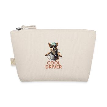 "Highway Hero" Corgi Biker - Organic Pouch - nature - Front