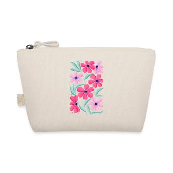 Floral Decor in Pink. Customizable - Organic Pouch - nature - Front
