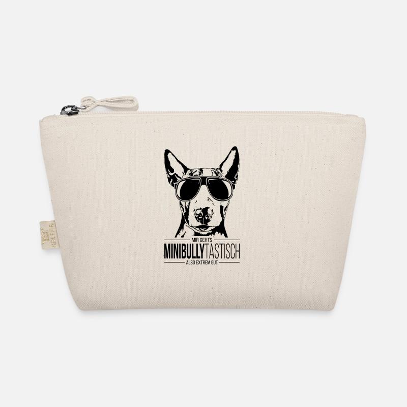 MINIBULLYTASTISCH Miniature Bullterrier Wilsigns - Bio-Täschchen - Natur