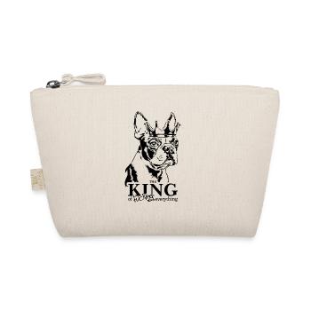 BOSTON TERRIER King dog saying dogs Wilsigns - Organic Pouch - nature - Front