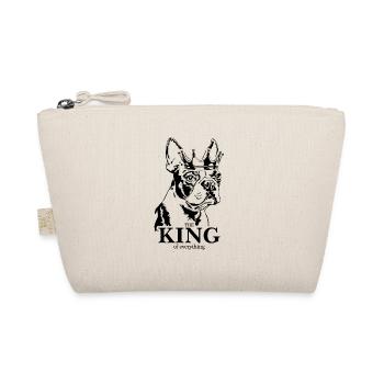 BOSTON TERRIER King dog saying dogs Wilsigns - Organic Pouch - nature - Front