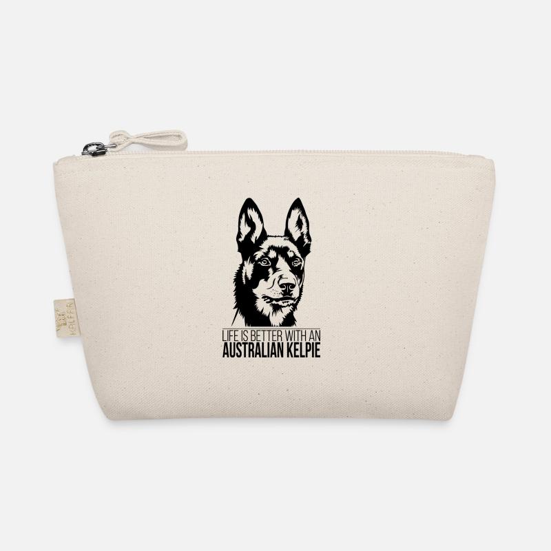 Australian Kelpie life better Wilsigns Hundespruch - Bio-Täschchen - Natur