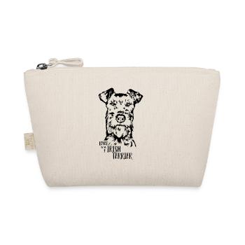 Loved by an Irish Terrier Dog Dog Wilsigns - Organic Pouch - nature - Front