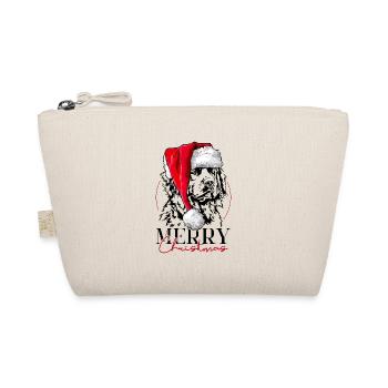 Santa LEONBERGER Merry Christmas Dogs Wilsigns - Organic Pouch - nature - Front