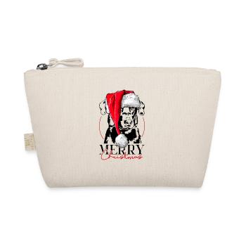 Santa BEAUCERON Merry Christmas Dogs Wilsigns - Organic Pouch - nature - Front