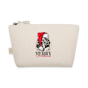 Santa Tibetan Terrier Merry Christmas Dogs Wilsigns - Organic Pouch - nature - Front