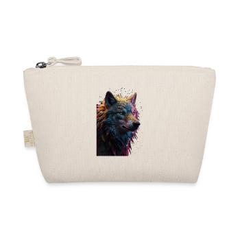 Wolf Wolfskopf Raubtier Geschenk - Bio-Täschchen - Natur - Vorne