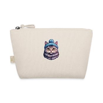 Chat avec chapeau à pompon - Trousse biologique - nature - Devant