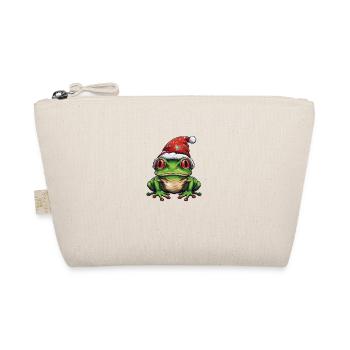 Frog Head Christmas Christmas - Organic Pouch - nature - Front