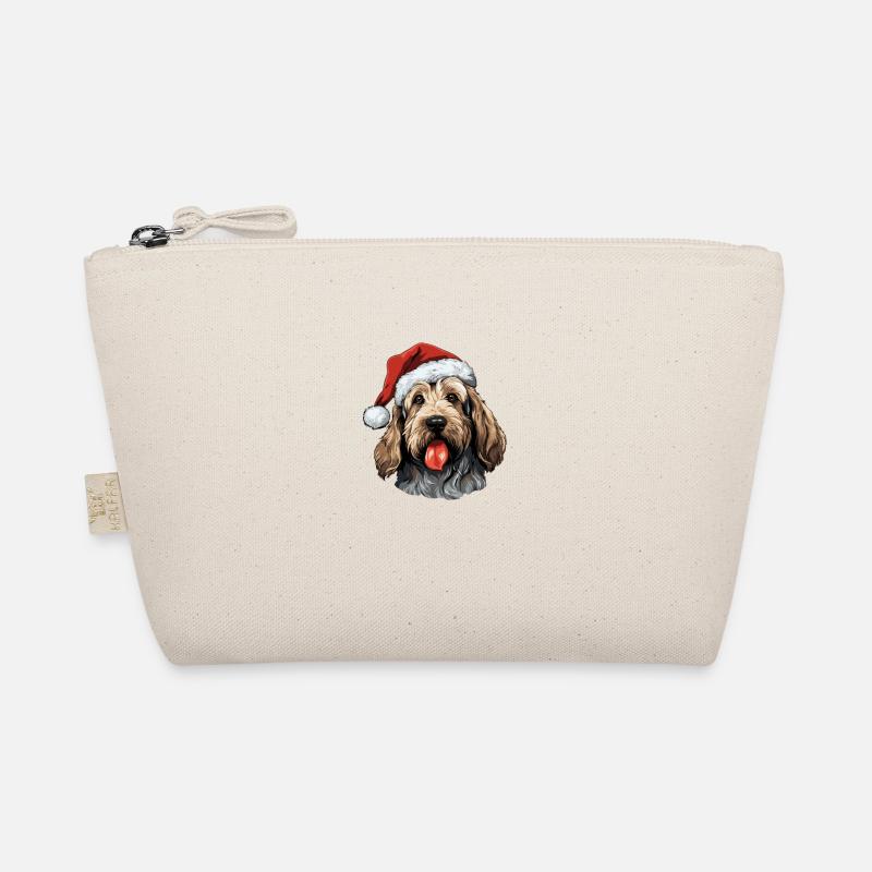 Otterhound Hund Weihnachten Kopf Bio-Täschchen