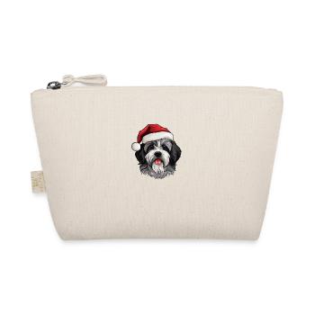 Tête de Noël de chien bichon havanais - Trousse biologique - nature - Devant