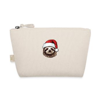 Sloth Christmas Animal Head - Organic Pouch - nature - Front