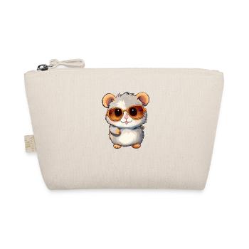 Little cute dwarf hamster wearing sunglasses. - Organic Pouch - nature - Front
