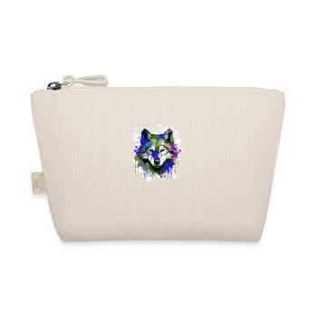 Wolf Head Portrait Colorful - Organic Pouch - nature - Front