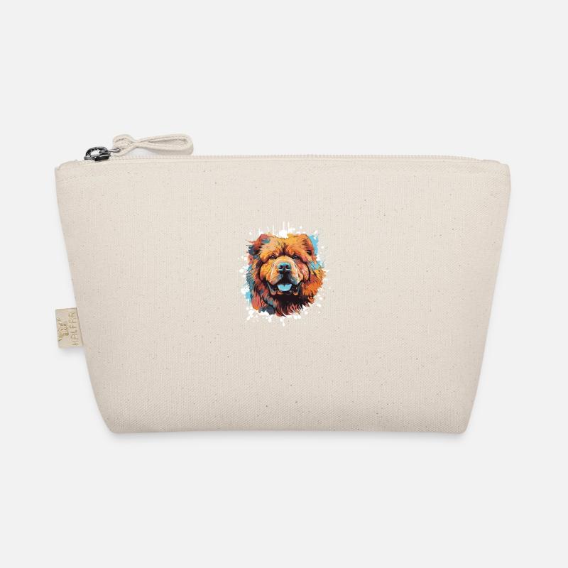 Chow Chow Dog Pop Art Head Organic Pouch