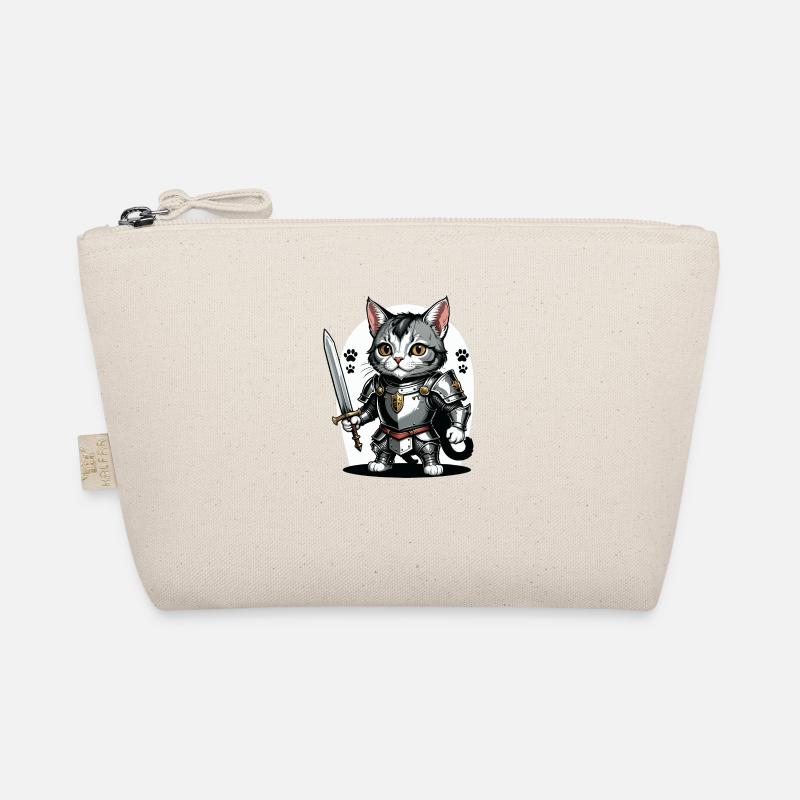 Cat Ritter Knight Katze Geschenk Mittelalter Bio-Täschchen