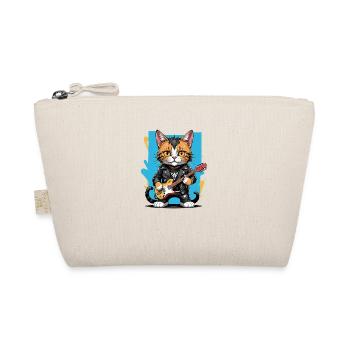 Cat Rocker Katze HardRock Geschenk - Bio-Täschchen - Natur - Vorne