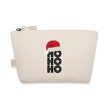 Ho ho ho | Christmas, Santa Claus, Gift - Organic Pouch - nature - Front