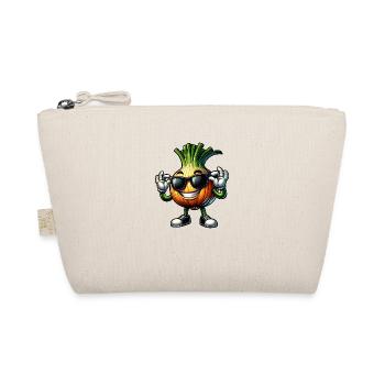 Cool onion with sunglasses comic style - Organic Pouch - nature - Front