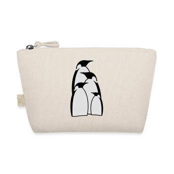Pinguin Familie - Bio-Täschchen - Natur - Vorne