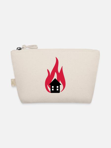 Feuer Haus 3c - Bio-Täschchen - Natur - Vorne