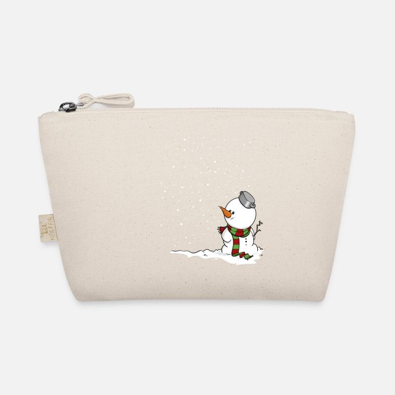 Schneemann im Schnee. Bio-Täschchen