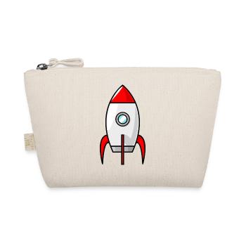 rakete rocket space shuttle ufo raumschiff mond - Bio-Täschchen - Natur - Vorne