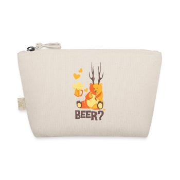 BEER BEAR - Bier Bierkrug Bär Bären Shirt Motiv - Bio-Täschchen - Natur - Vorne