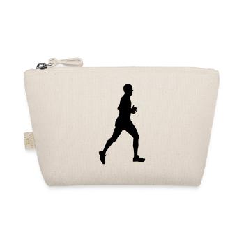 Jogging race human gift idea health - Organic Pouch - nature - Front